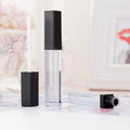 5ml Black White Silver Rose Gold Empty Luxury Square Custom Lipgloss Tubes Plastic Clear Lip Gloss Tube Containers Packaging