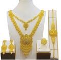 Wholesale 24k Gold Dubai Jewelry Sets Fashion  Necklace Gold Jewelry  African Women Accessories  Jewellery Sets