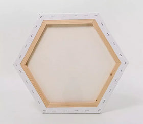380g Cotton Canvas 30cm Hexagon Stretched Painting Canvas Art Supplies for Creativity
