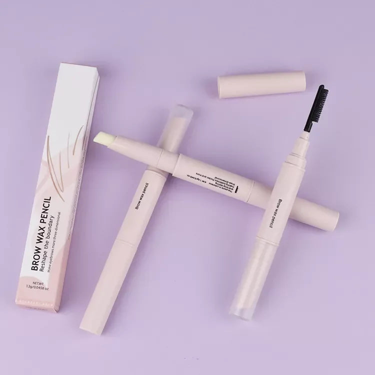 New Arrival Pink Tube Eye Brow Wax Soap Gel Pen Make Your Own Brand Waterproof Eyebrow Styling Enhancer White Eyebrow Wax Stick