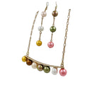 Hawaiian Pearl Jewelry Set Design Stud Pearl Earring Gold Filled Long Chain Pearl Set for Samoan Polynesian Island Girls Women