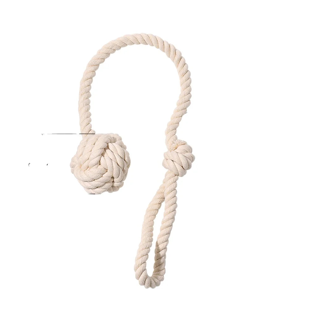 Idyllic Rustic Hanging Cord Ball Tassel Curtain Tiebacks Weaving Decorative Style