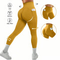 Wholesale Seamless Pocket Compression Breathable Scrunch Butt Running Gym Workout Fitness Yoga Leggings for Women