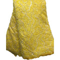 Yellow Party Lace Sequins Beads Embroidered Fabric Beaded Lace Fabric for Skirts