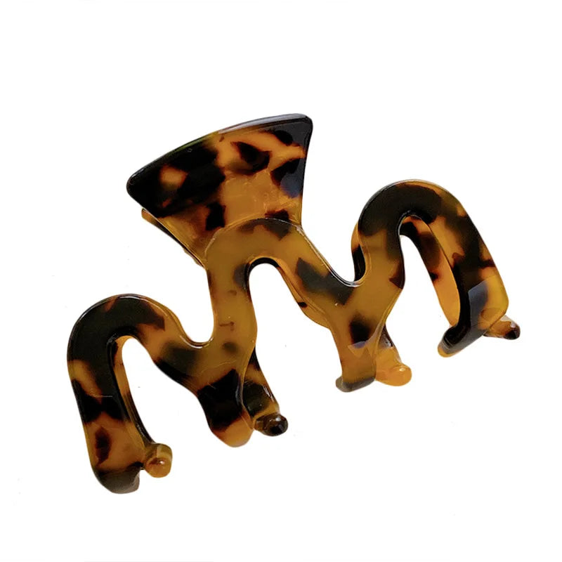 Classic Acetic Acid Hair Accessories Multi Colors Butterfly Shape Hair Claw Testudinarious Leopard Acrylic Hair Clip For Women