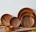 Highly Durable Household Acacia Wood Bowls Eco-friendly Wooden Bowl logo Custom Acacia Wood Round Salad Bowl