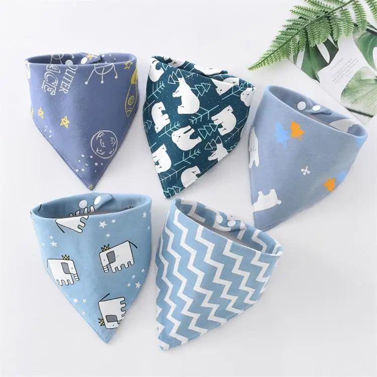 Kids Cotton Triangular Baby Bib Double Waterproof Scarf Bandana Autumn Children's Wholesale Accessory