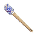 Non-Stick Food Grade Printed Wood Handle Silicone Spatula for Cooking and Mixing