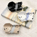3 Colors Cartoon Animal Acrylic Resin Alligator Hair Clips Hairpins Hair Accessories Cute Acetate Teddy Dog Hair Clips