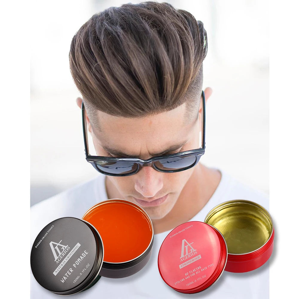 Organic Water-Based Hair Wax & Clay Cream for Texturizing Dry Frizzy Curly Hair & Hair Extensions