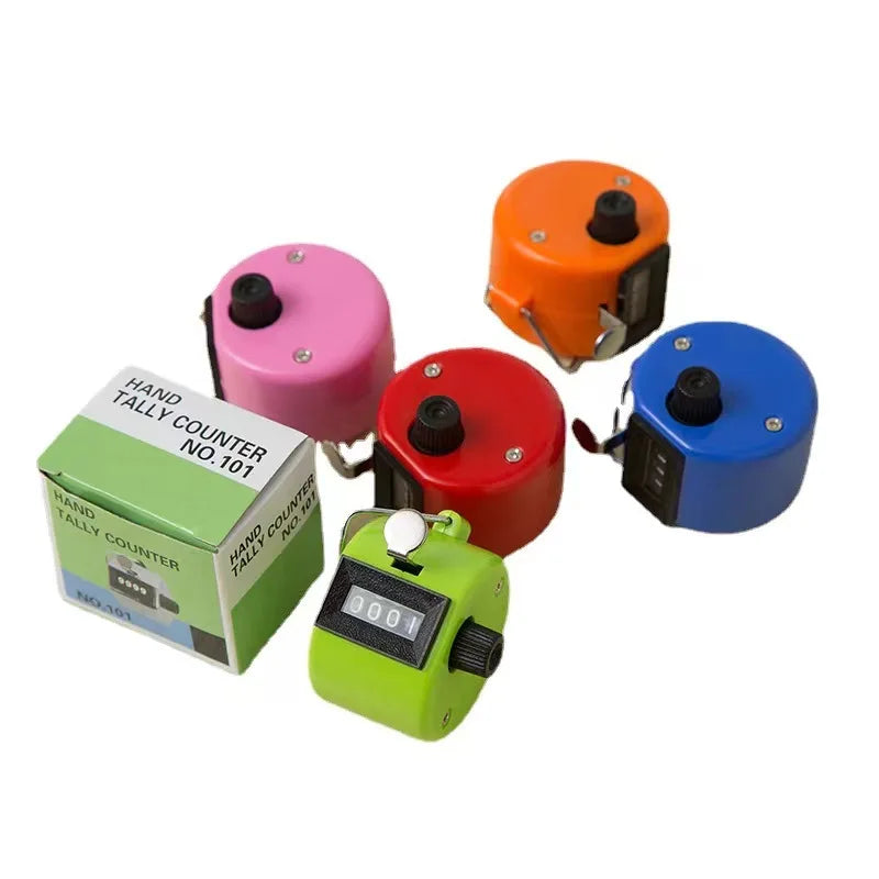 Snbo Multicolor Hand Tally Counter 4 Digit Tally Counter Mechanical Finger Click Counter for Row People