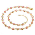 Fashion 18K Gold Plated Jewelry Charm Stainless Steel Turkish Evil Eye Beaded Choker Necklace Bracelet YF2821