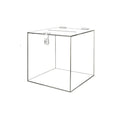 Laser Engraving Logo Acrylic Wishing Well Box Clear Acrylic Donation Box With Hasp Lock Lid Wishing Card Box Saving Pot