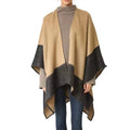 Custom Design Embroidery logo Winter Pure Wool Shawl Designer Brand Luxury Fashion Women Warm Wool Cape Ponchos