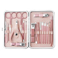 Promo 7 Styles pink Rose Gold 8/10/13/15/18pcs Stainless Steel Nail Clippers Nail Cutter Kit Nail Care Manicure Set with Bag