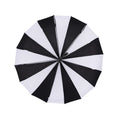 Women's Goth Parasol Umbrella with Long Handle D23-88 Black & White UV Protection Sun Umbrella Manual Control