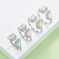 Abiding Jewelry Factory OEM ODM Custom Crushed Ice CZ Diamond Trendy Designs 925 Sterling Silver Moissanite Toi Et Moi Ring