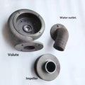 2.2kw Non-clogging Sewage Pump Accessories Pump Part Cast Iron Impeller 750w Volute Base Outlet 3kw4kw Pump Head