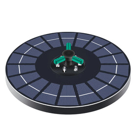 Solar Fountain With LED Lights Floating Pool Fountain With Multi-Color Lights 6 Detachable Nozzles Automatically Light Pool
