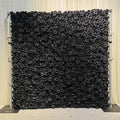 Black and Beige Floral Wall Backdrop Rose Peony Hydrangea Roll Artificial 8X8 Backdrop Cloth Plastic Flower Wall