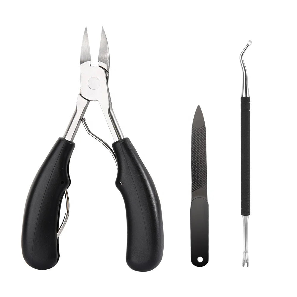 Durable Strong Stainless Steel Toe Nail Clippers Tool Manicure  Ingrown Tools Set for Thick Nails