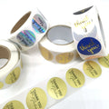 Popular Custom Brand Logo Personalized Waterproof Adhesive Vinyl Sticker 100pcs Pack Roll Thank You Stickers Small Business