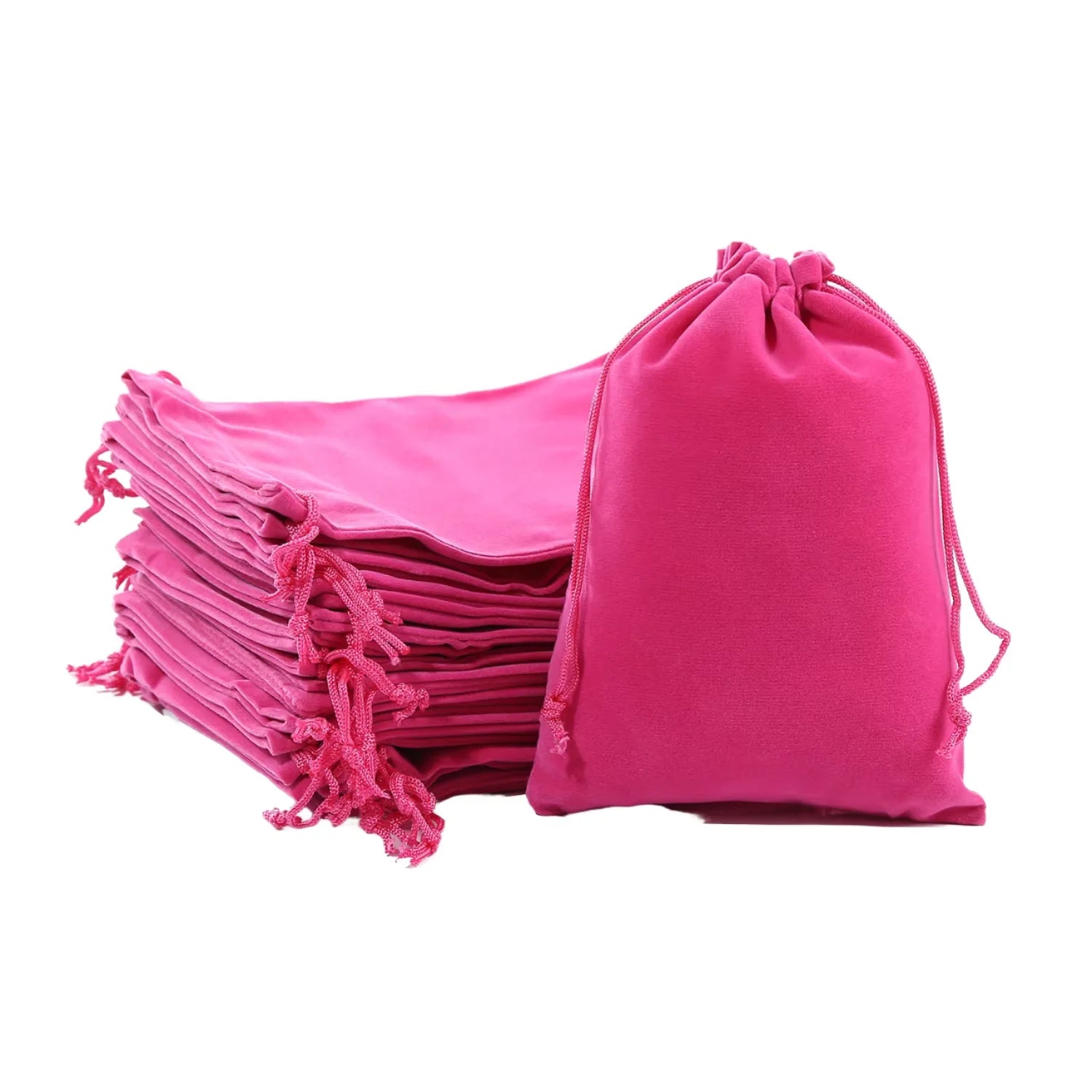 Custom Printed Recyclable Velvet Drawstring Pouches for Jewelry Watches Makeup or Earrings Dust Shoe Envelope Enclosure