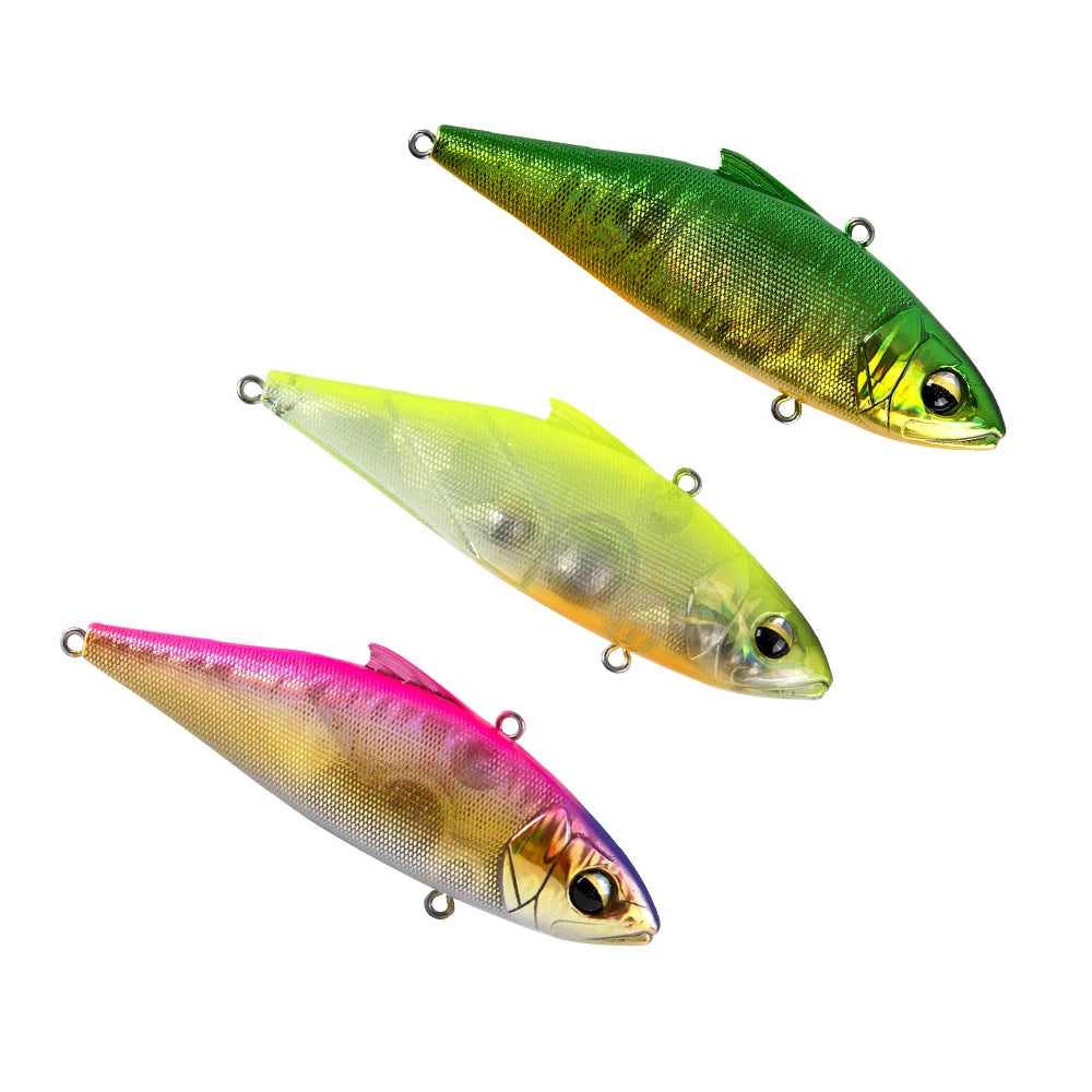 HONOREAL 80mm 22g Hard Plastic UV Effect Sinking Rattle VIB Vibration Bait Wholesale Fishing Lure Freshwater Bass Perch Stream