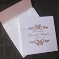 Square Hard Cover Vintage Invitation Cards Hardcover Gold Foil Stamping Handmade Luxurious