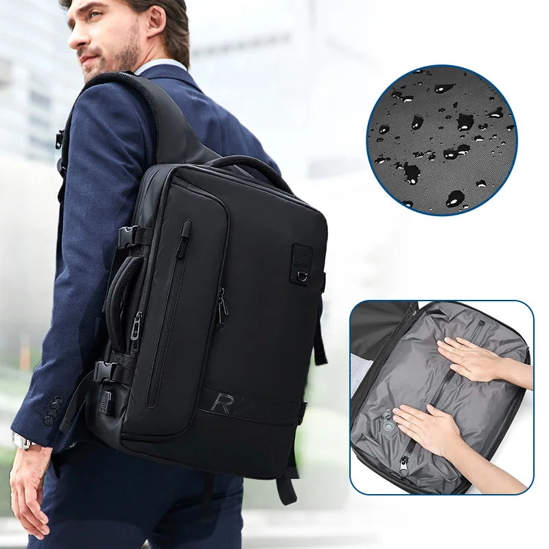 Multi-functional Air Bag Backpack Travel Waterproof Backpack Men's Large Capacity Vacuum Storage Business Unisex