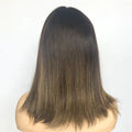 Small Layer Orthodox Jewish swiss Lace European Hair Raw Hair S Size 20.5inch Cherry Color