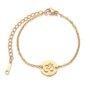 Fashion Silver Yoga Anklet Meditation Charm Chain Bracelets Stainless Steel 18K Gold Om Bracelet for Women Girls