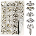 Stainless Steel Screw and White Fastener Set Canvas Buckle Boat Marine Canvas Buttons Canvas Fastener