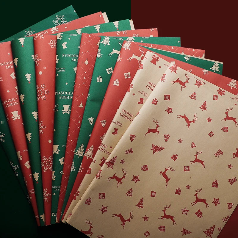 Wholesale Bulk 20-Sheet Custom Christmas Wrapping Tissue Paper Snowflakes Tree Merry Christmas Design for Gifts Clothes Packing
