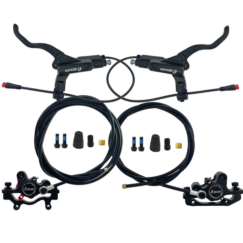 ZOOM HB876E E-bike 4 Piston Hydraulic Press Brakes Disc Brake Power Off Sensor for Electric Scooter