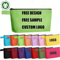 Custom Logo Cotton Canvas Makeup Bags Cosmetic Organizer Plain Storage Pouch Multi-Purpose Travel Toiletry Bags with Zipper