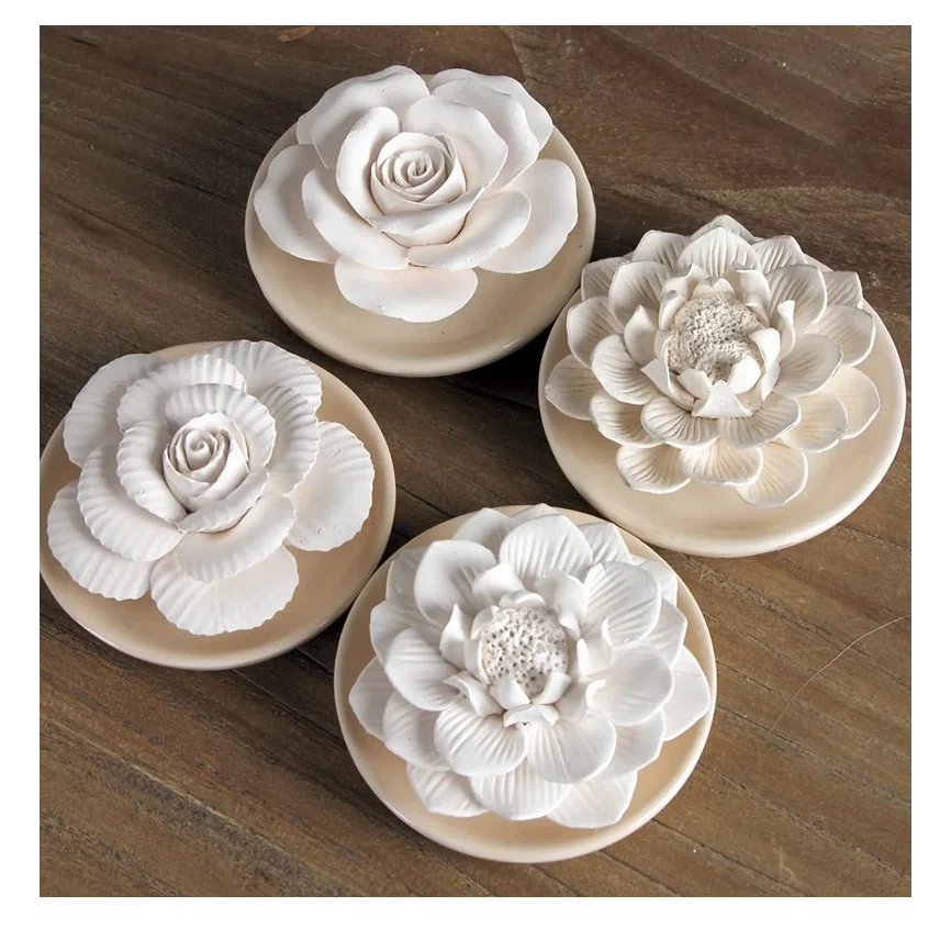 Handmade Spanish Dahlia Ceramic Diffuser Porcelain Diffuser air Stone Diffuser