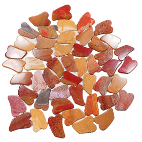 Huiying Best Price Authentic Gemstone Polished Stone Mookaite Jasper Gua Sha Board New Shape With Spiky for Anti-Aging