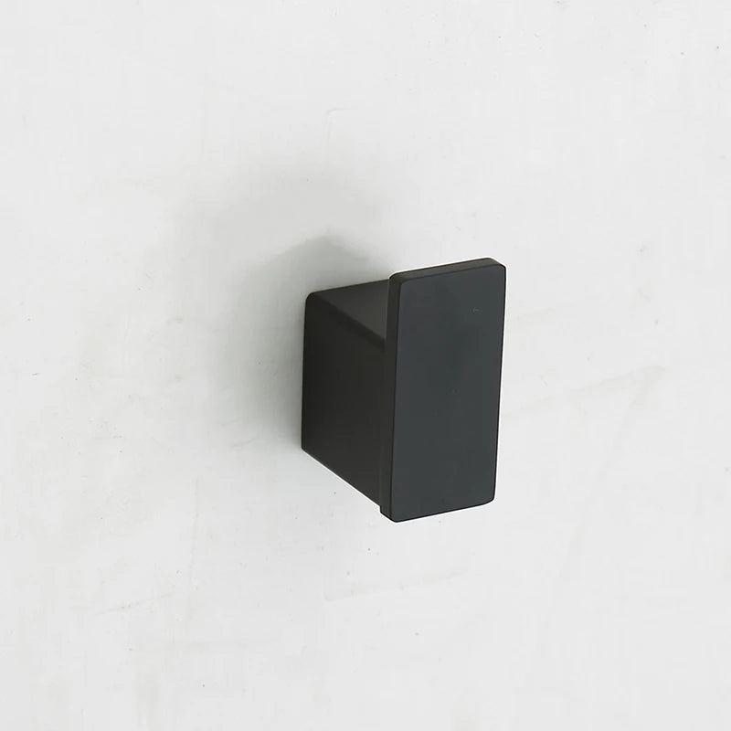 Black Bath Towel Hook SUS 304 Stainless Steel Robe Hook Holder Heavy Duty Wall Mounted Coat Hook for Bathroom Livingroom Hotel