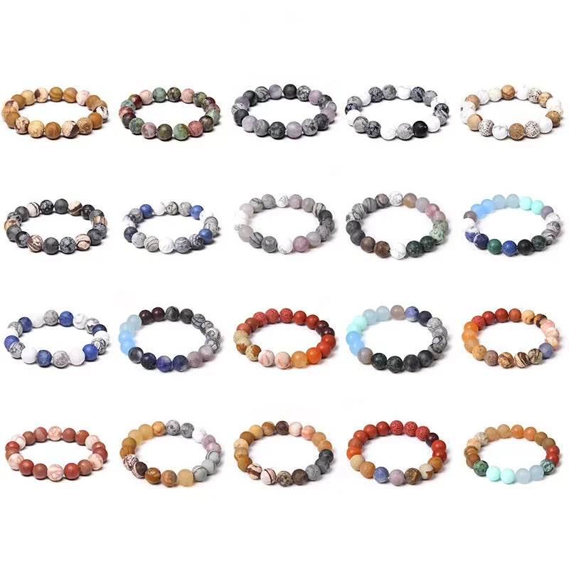 Wholesale Custom Healing Beads Bracelet Lava Stone Essential Oil Diffuser Natural Chakras Stone Trendy Party & Gift