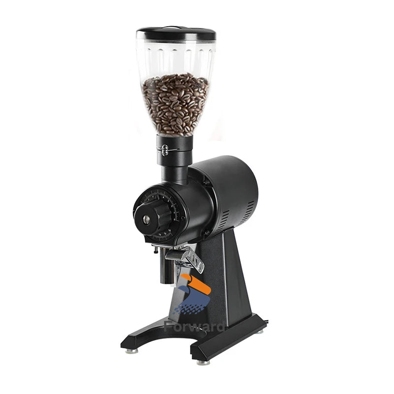 250G Hopper 420 Stainless Steel Flat Burr Electric Quantitative Commercial App-Controlled LED Display Coffee Grinder Grinder
