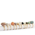 Natural Rough Stone Rings Handmade Copper Wire Wrap Crystal Stone Rings