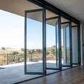 AS2047 Australia Vanguard Solutions Soundproof Triple Folding Glass Door Exterior Accordion Door Aluminum Sliding Casement Doors