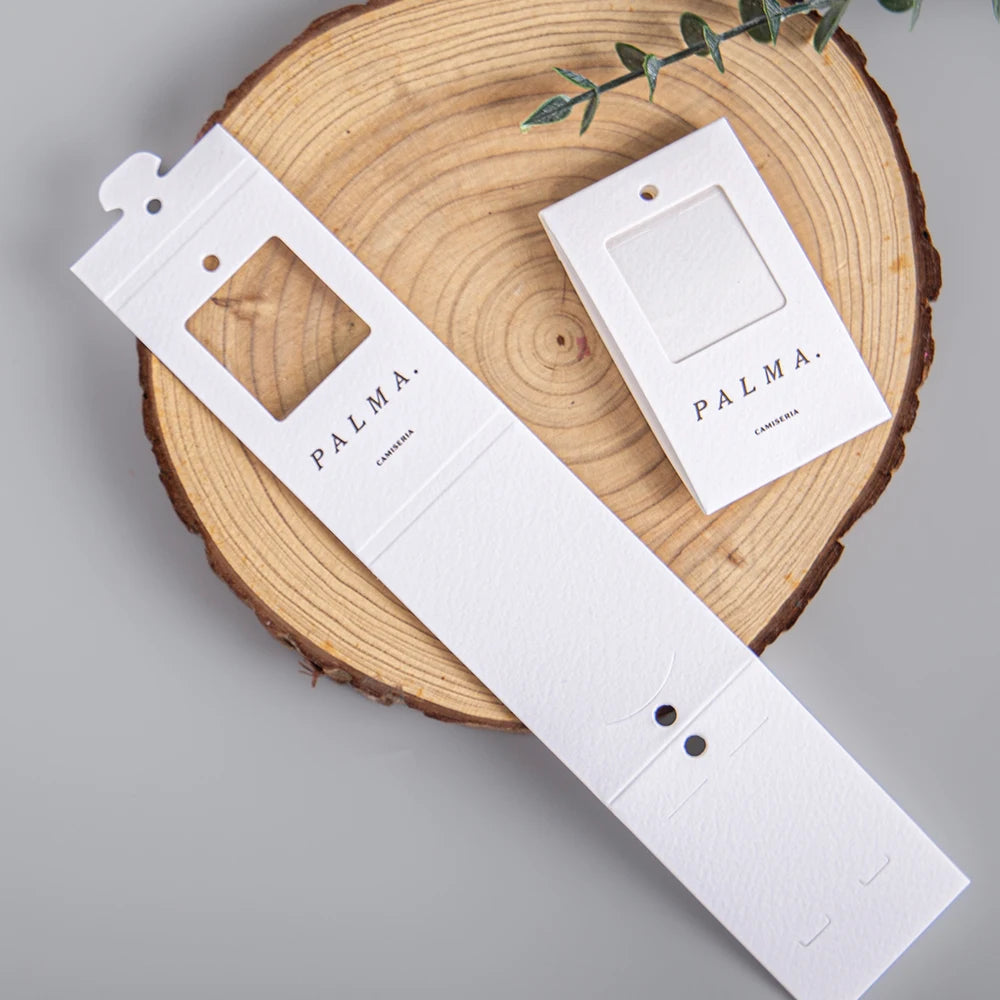 Free Design Custom Printed Eco-Friendly Kapok Paper Jewelry Display Cards