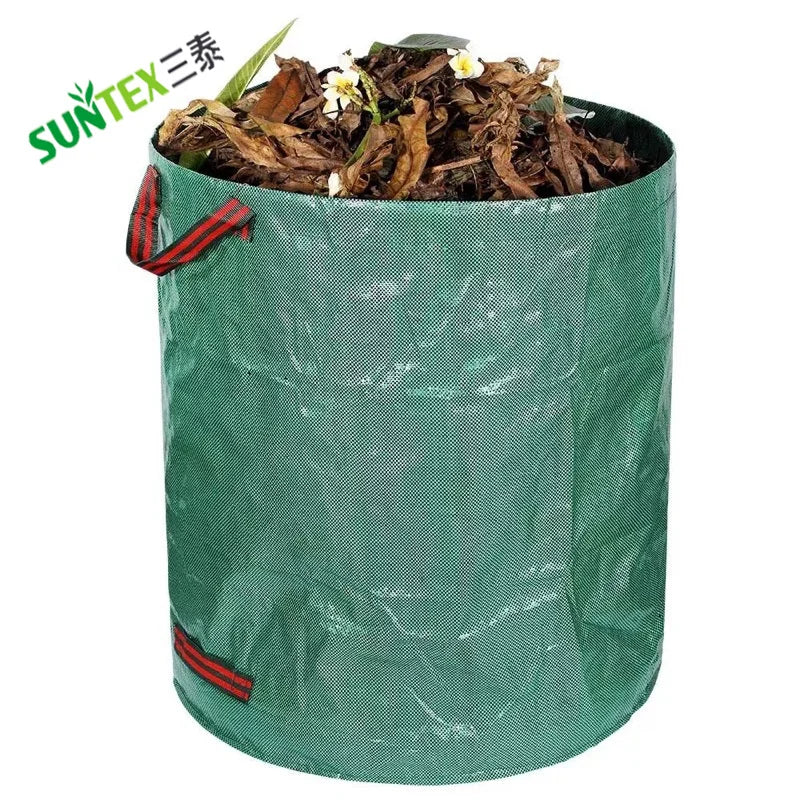 120 Gallons Gardening Bag with Double Bottom Layer Large Reusable Heavy Duty Gardening Bags Lawn Pool Garden Leaf Bag