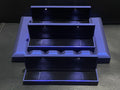 Stock Blue LED Long Chain Bracelet Box Square Shape Buckle Closure Embossed Printing Custom Logo Wholesale