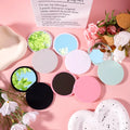 Zonyin Custom logo Plastic Round Sliding Cover Design  Pocket Mirror Wholesale Cheap Portable Pink Small Hand Mirror for Travel