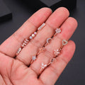 316L Surgical Stainless Steel Brass Non Piercing Indian Fake Nose Ring With Women Inlaid Zircon Leaf Nose Cuffs
