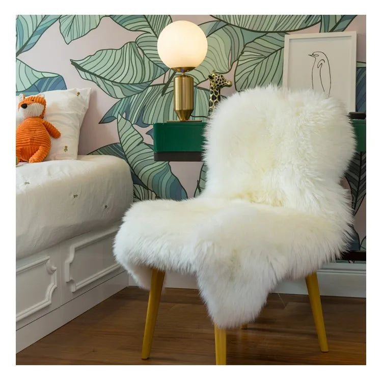 Sample Support High Quality Thick 100% Australian Sheepskin Rug OEKO-TEX Certified High Density Carpet Rugs for Bedroom for Baby