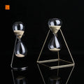Wholesale Craft Gift Large Antique Metal Frame Gold Hourglass 10 Minutes Sand Timer Sand Clock